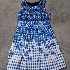 Talbots Dress Womens Sz 16P Petites Sheath Knee Length Floral Cottage‎ Career